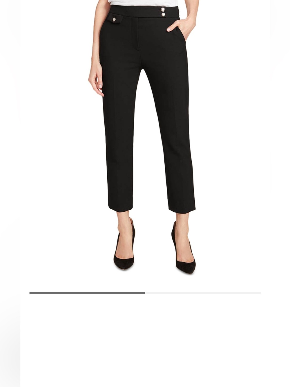 Veronica Beard Black Cropped Ankle Pants